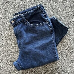 Levis Jeans Womens 33x 28 721 High Rise Skinny Distressed‎ Ripped Stretch Denim